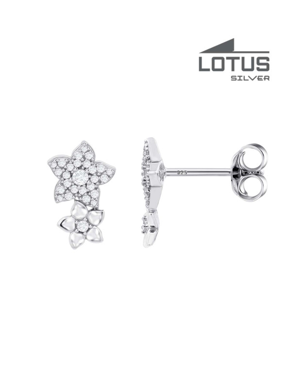 Lotus Silver women's earrings
